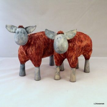 Keramisch beeld schapen door LCKeramiek