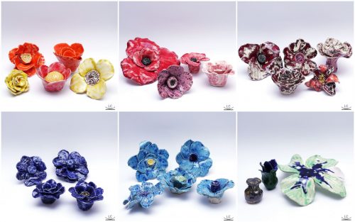 resultaat workshop bloem van keramiek