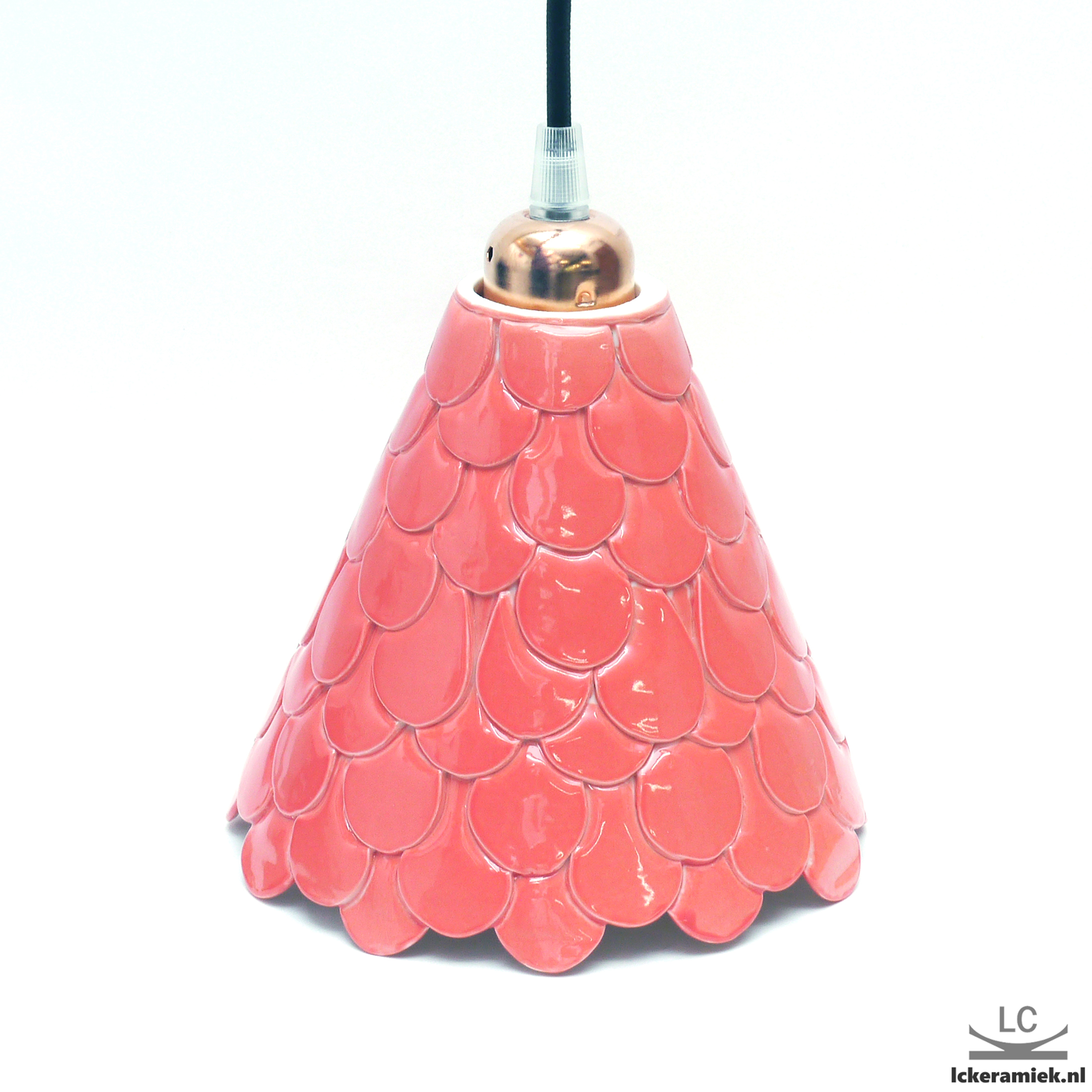Porseleinen Roze Hanglamp