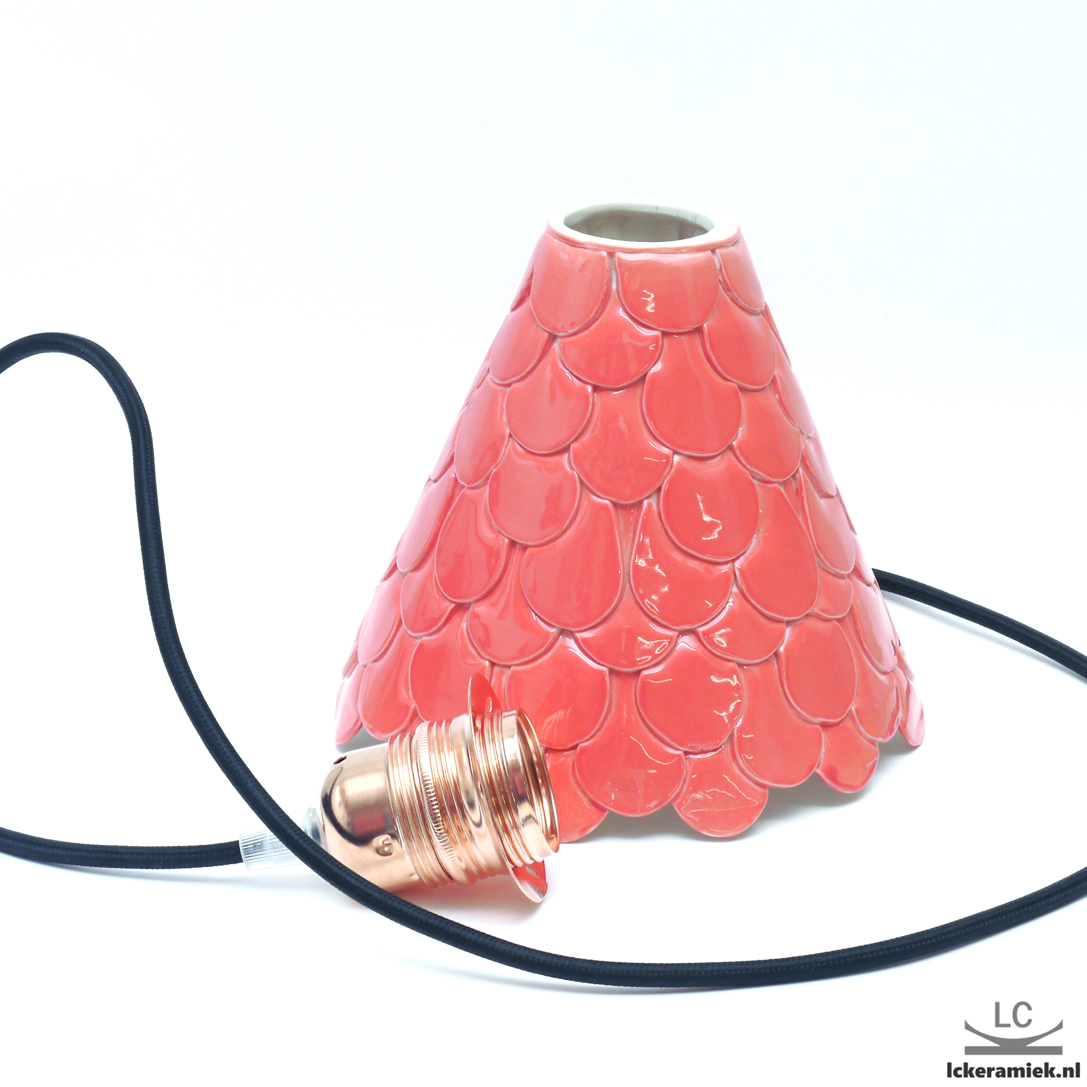 Porseleinen Roze Hanglamp