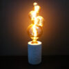 Lampvoet porselein met witte kraters en bellen lamp 48cm hoog