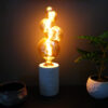 Lampvoet porselein met witte kraters en bellen lamp 48cm hoog