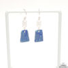 Porseleinen Oorbellen nerikomi blauw met sterling zilver