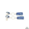 Porseleinen Oorbellen nerikomi blauw met sterling zilver
