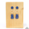 Porseleinen Oorbellen nerikomi blauw met sterling zilver