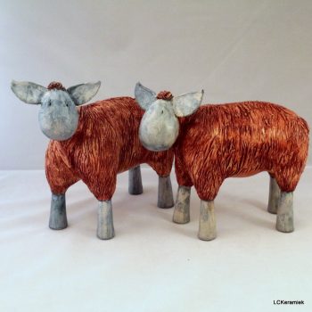 Keramisch beeld schapen door LCKeramiek